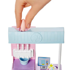 Barbie set de joaca magazinul de inghetata, Mattel - Publisol.ro