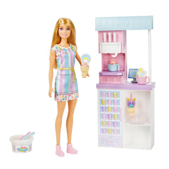 Barbie set de joaca magazinul de inghetata, Mattel - Publisol.ro