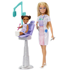 Barbie set de joaca papusa Barbie blonda face cariera stomatolog - Publisol.ro