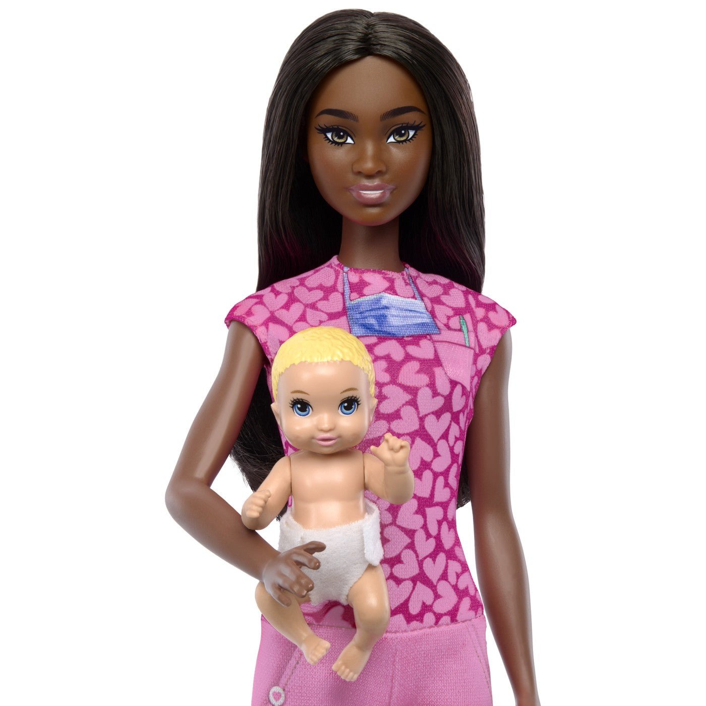 Barbie set de joaca papusa Barbie bruneta face cariera pediatru - Publisol.ro