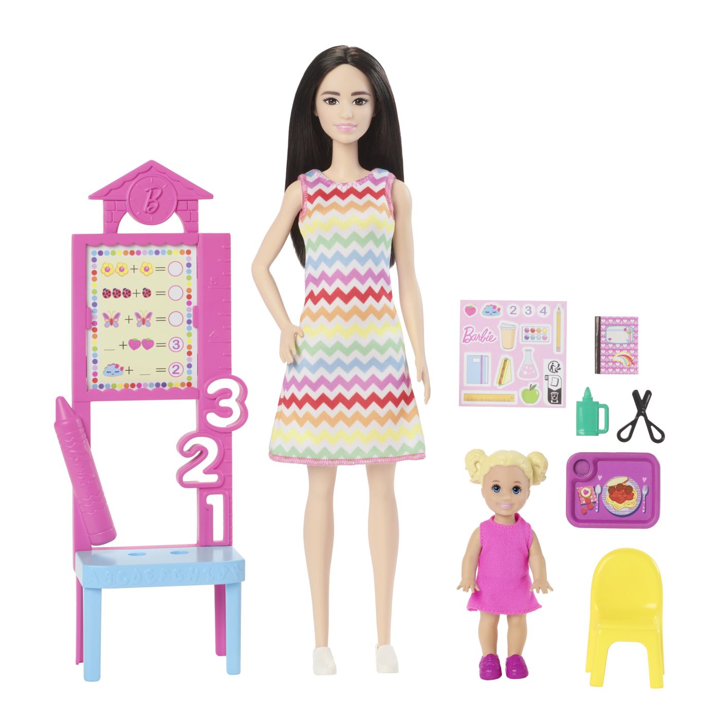 Barbie set de joaca papusa Barbie bruneta face cariera profesoara - Publisol.ro
