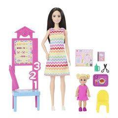 Barbie set de joaca papusa Barbie bruneta face cariera profesoara - Publisol.ro