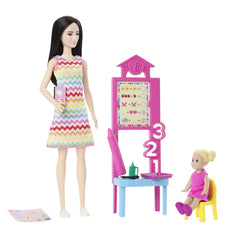 Barbie set de joaca papusa Barbie bruneta face cariera profesoara - Publisol.ro
