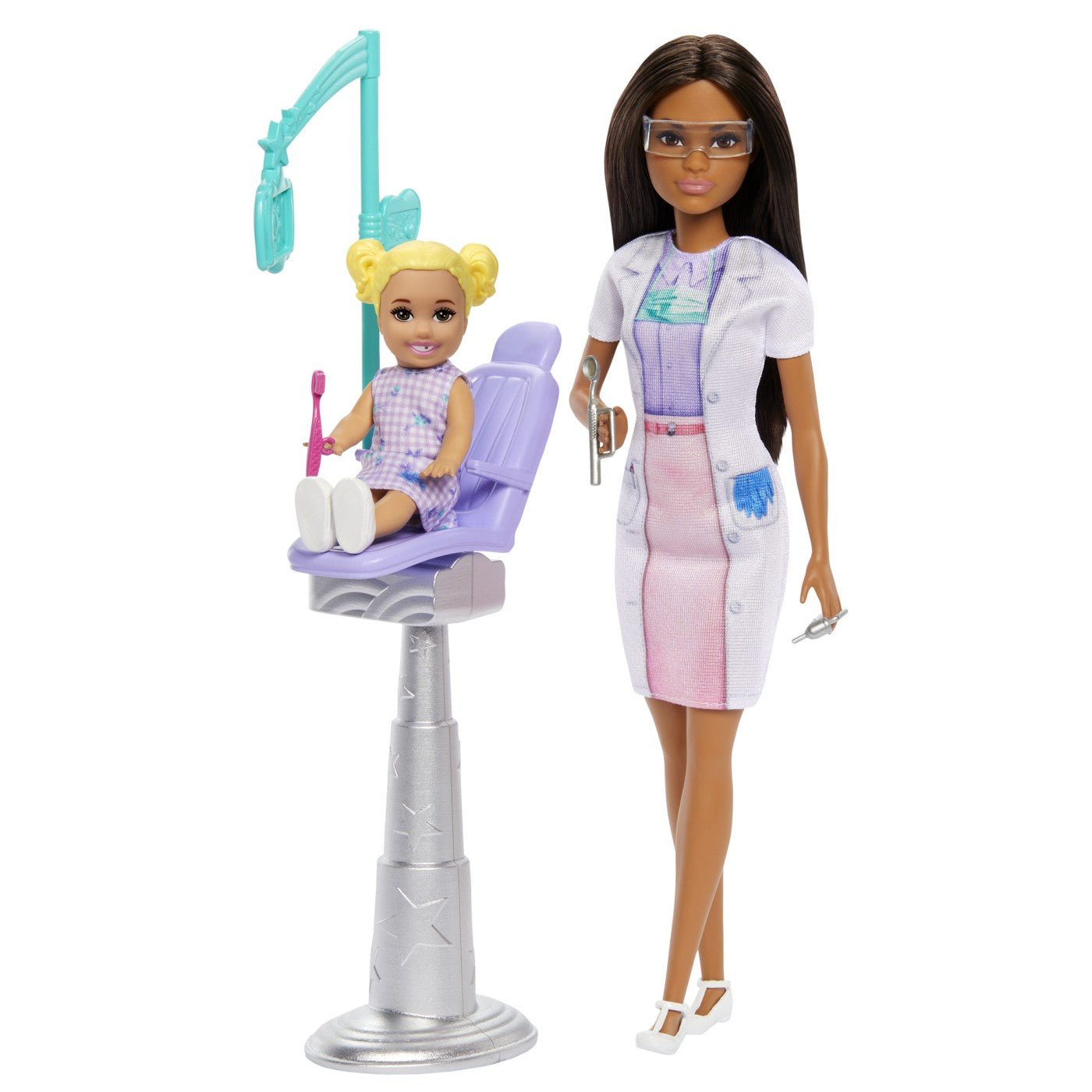 Barbie set de joaca papusa Barbie bruneta face cariera stomatolog - Publisol.ro