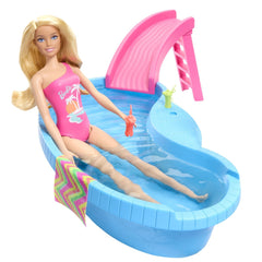 Barbie set papusa barbie blonda si piscina, Mattel - Publisol.ro