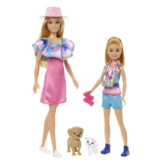Barbie si stacie set papusa barbie si papusa stacie iubitoare de catei, Mattel - Publisol.ro