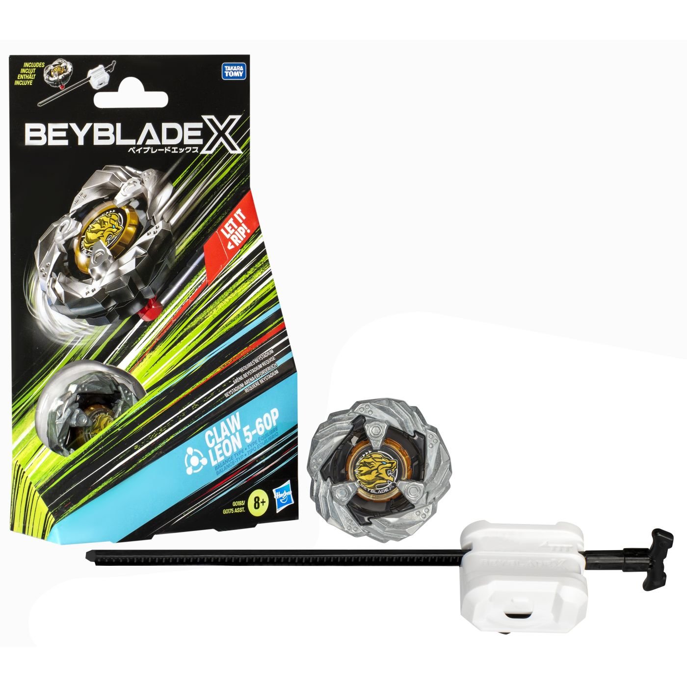 Beyblade x let it rip set lansator si roata claw leon 5 - 60p - Publisol.ro