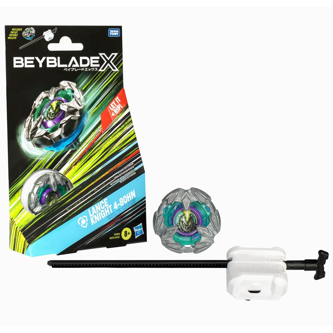 Beyblade x let it rip set lansator si roata lance knight 4 - 80hn - Publisol.ro