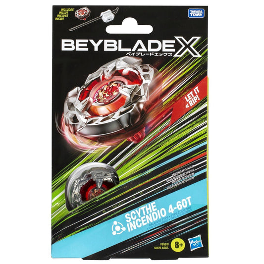 Beyblade x let it rip set lansator si roata scythe incendio 4-60t, Hasbro - Publisol.ro