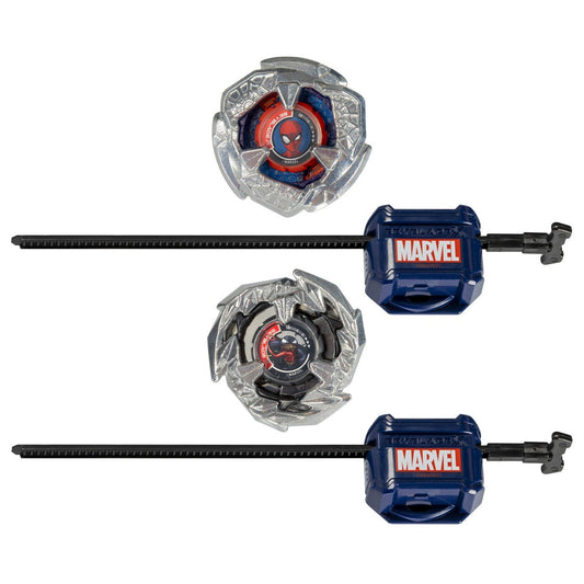 Beyblade x marvel set duo spider man 3-60f si venom 3-80n, Hasbro - Publisol.ro