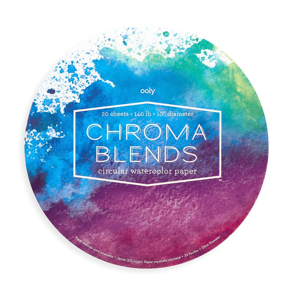 Bloc desen circular Watercolor Chroma Blends - Ooly - Publisol.ro