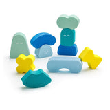 Blokki, joc de stivuire din spuma, minty blue, Quut Toys - Publisol.ro