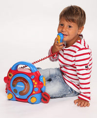 Bontempi cd player portabil cu 2 microfoane si adaptor, Bontempi - Publisol.ro