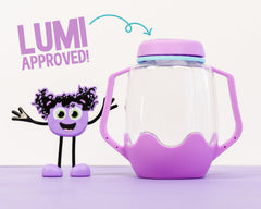 Borcan pentru joaca senzoriala, mov - Glo Pals - Publisol.ro