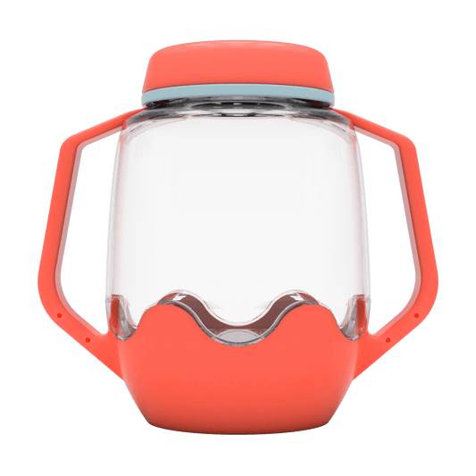 Borcan pentru joaca senzoriala, roz corai - Glo Pals - Publisol.ro