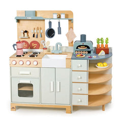 Bucatarie cu cuptor pentru pizza, din lemn premium - La Fiamma Grand Kitchen - Tender Leaf Toys - Publisol.ro