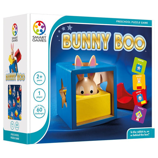 Bunny Boo, joc de logica cu 60 de provocari, 2+ ani, editie internationala, Smart Games - Publisol.ro