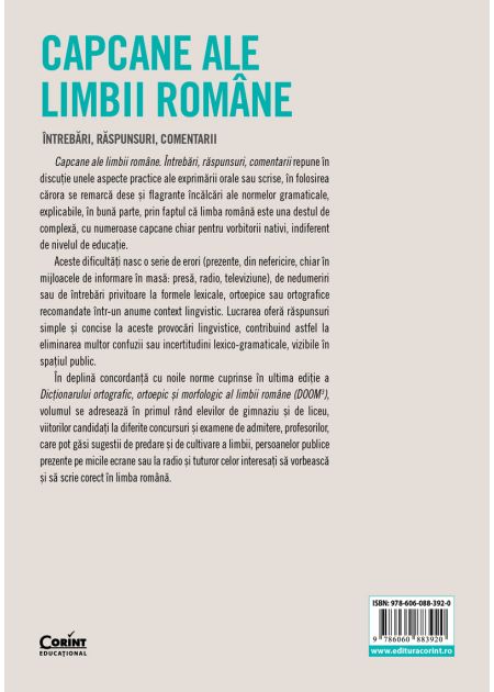 Capcane ale limbii române. Întrebări, răspunsuri, comentarii - Publisol.ro