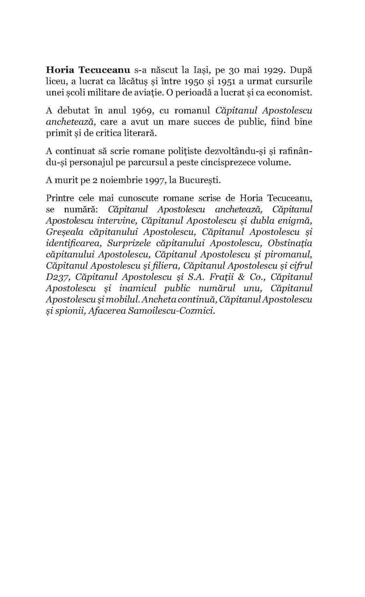 Capitanul Apostolescu si Mobilul. Ancheta Continua - Ed. digitala - PDF - Publisol.ro