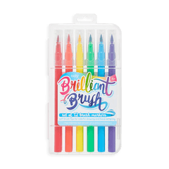 Carioci cu pensula Brilliant Brush, set de 12 - Ooly - Publisol.ro