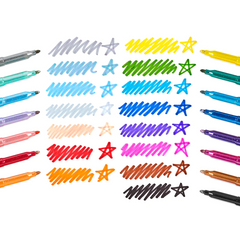 Carioci cu sclipici Rainbow Sparkle, set de 15 culori - Ooly