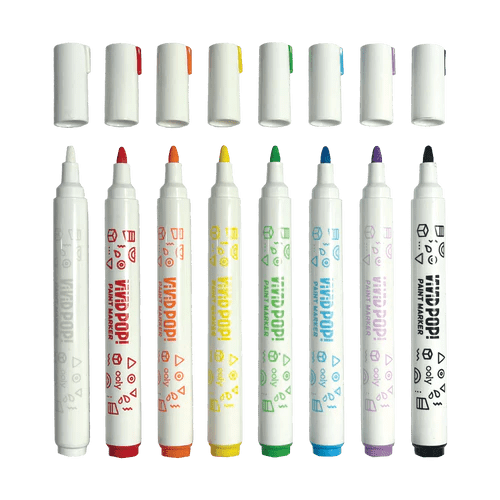 Carioci cu vopsea Vivid Pop! - set de 8, clasic - Ooly - Publisol.ro