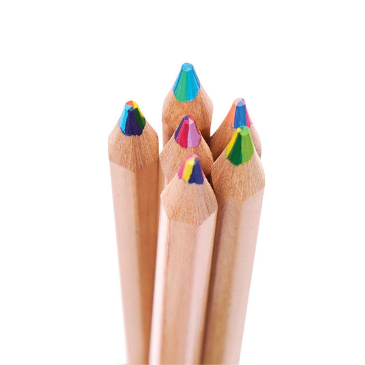 Creioane multicolore Caleidoscop, set de 6 - Ooly