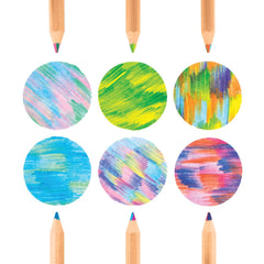 Creioane multicolore Caleidoscop, set de 6 - Ooly