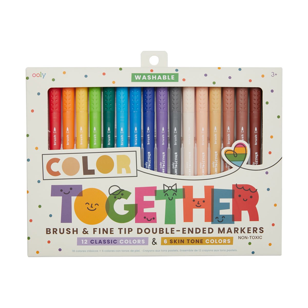 Carioci lavabile Color Together - Set de 18 - Ooly - Publisol.ro