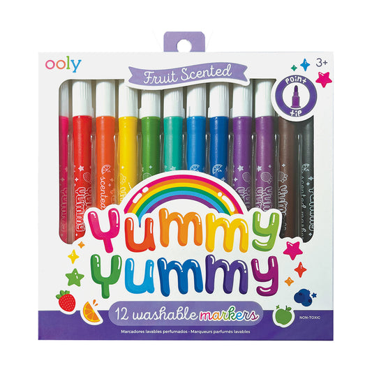 Carioci parfumate lavabile Yummy Yummy - Set de 12 - Ooly