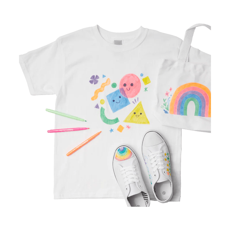 Carioci permanente pentru textile Fabric Doodlers - Set de 12 - Ooly - Publisol.ro