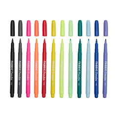 Carioci permanente pentru textile Fabric Doodlers - Set de 12 - Ooly - Publisol.ro