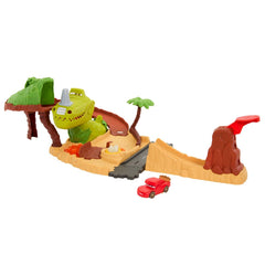 Cars set de joaca dino si masinuta cave fulger mcqueen, Mattel - Publisol.ro