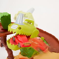 Cars set de joaca dino si masinuta cave fulger mcqueen, Mattel - Publisol.ro