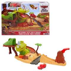 Cars set de joaca dino si masinuta cave fulger mcqueen, Mattel - Publisol.ro