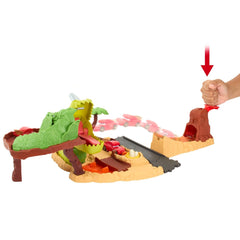 Cars set de joaca dino si masinuta cave fulger mcqueen, Mattel - Publisol.ro