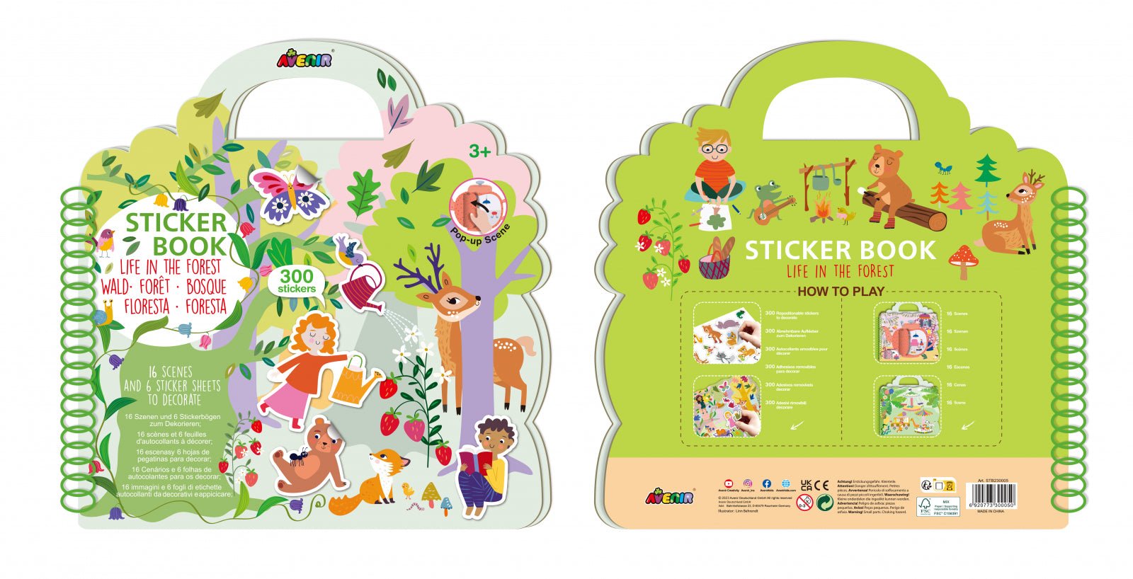 Carte cu abtibilduri repozitionabilesi scene pop - up - Viata in Padure - Avenir - Publisol.ro