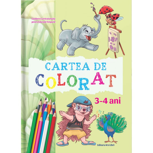 Cartea de colorat 3-4 ani, de Colectiv Ars Libri