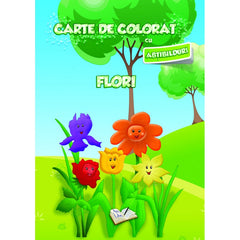 Carte de colorat cu abtibilduri. Flori, de Colectiv Ars Libri
