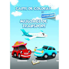 Carte de colorat cu abtibilduri. Mijloace de transport, de Colectiv Ars Libri