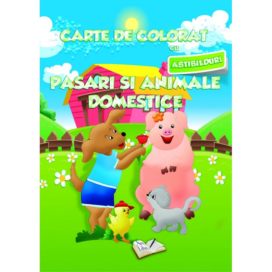 Carte de colorat cu abtibilduri. Pasari si animale domestice, de Colectiv Ars Libri