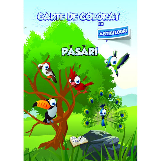 Carte de colorat cu abtibilduri. Pasari, de Colectiv Ars Libri