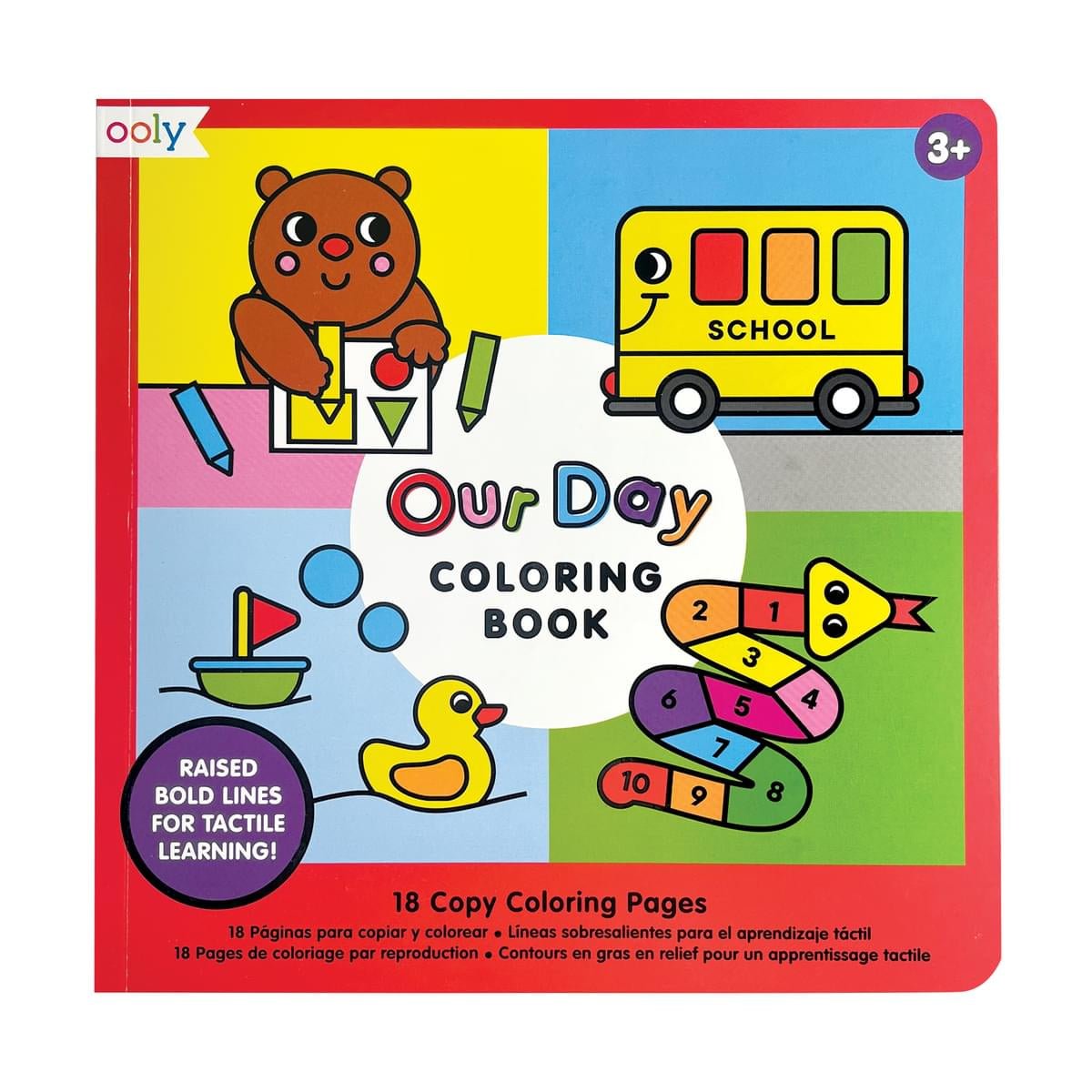 Carte de colorat cu contur reliefat - Our Day - Ooly - Publisol.ro