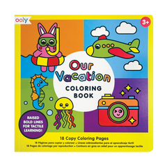 Carte de colorat cu contur reliefat - Our Vacation - Ooly