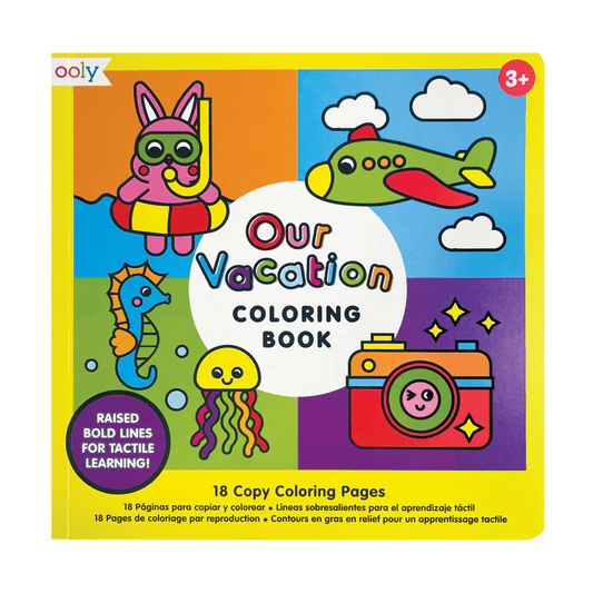 Carte de colorat cu contur reliefat - Our Vacation - Ooly - Publisol.ro