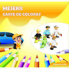 Carte de colorat cu abtibilduri. Meserii, de Colectiv Ars Libri