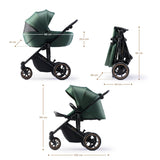 Carucior 3 in 1 Kinderkraft prime 2 3in1 mink pro green - Publisol.ro