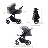 Carucior 3 in 1 Kinderkraft prime 2 3in1 mink pro grey - Publisol.ro