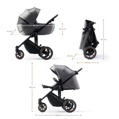 Carucior 3 in 1 Kinderkraft prime 2 3in1 mink pro grey - Publisol.ro