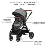 Carucior Kinderkraft esme, 3 in 1, moonlight grey - Publisol.ro